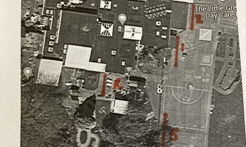 aerial view of school