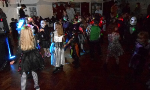 Children dressed up at Halloween disco